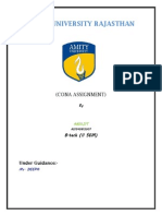 Amity University Rajasthan (COVER PAGE)