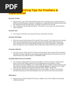 Download Resume Writing Tips for Freshers by Ram Sagar Mourya SN17312664 doc pdf