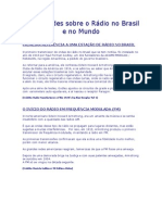 Curiosidades Sobre o Radio No Brasil e No Mundo