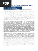 Forgotten Woes Sri Lanka's Neoliberal Politics