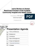 Comprehensive Review On Human Resources Function of The Fyzabad Community Hospital and Health Centre