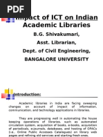 Download Impact of ICT on Indian Academic Libraries by BG Shivakumari by Dr SHIVA AITHAL SN17318530 doc pdf