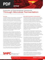 Download Production of Pharmaceutical Compounds Through Microbial Fermentation by SAFC-Global SN17318790 doc pdf