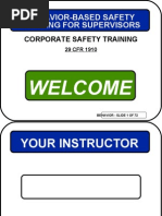 Behavior-Based Safety Training For Supervisors