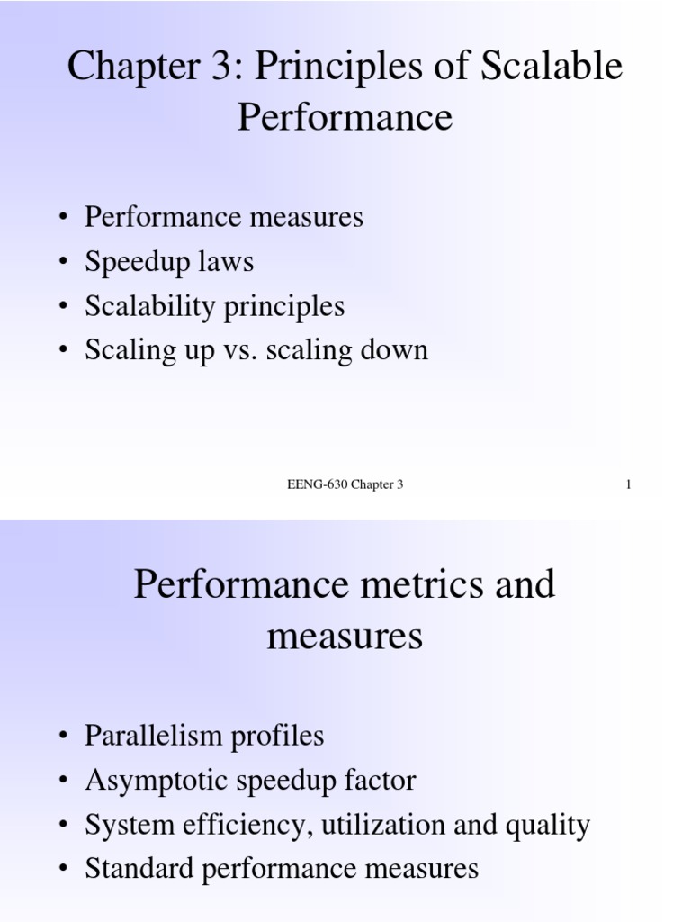 Scalable Performance Principles in EENG-630 | PDF | Parallel Computing ...