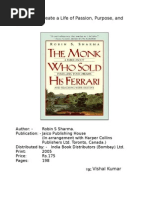 Download Review of the Monk Who Sold His Ferrari by sharma kunal SN17319714 doc pdf
