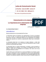 La Importancia de La Comunicacion Interna en La Empresa