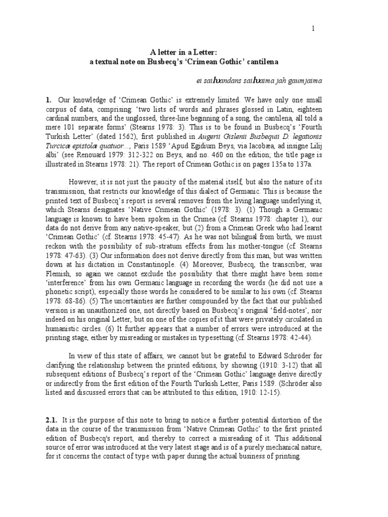 14 Crimean Gothic | Download Free PDF | Languages Of Europe | Human ...