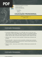 COLOCAÇÃO PRONOMINAL
