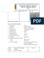 Form Deskripsi Mineral