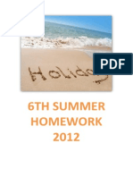 Summer Homework