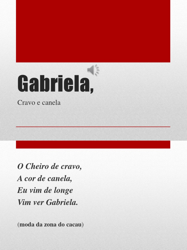 Total 60+ imagem gabriela cravo e canela audiobook br.thptnganamst.edu.vn