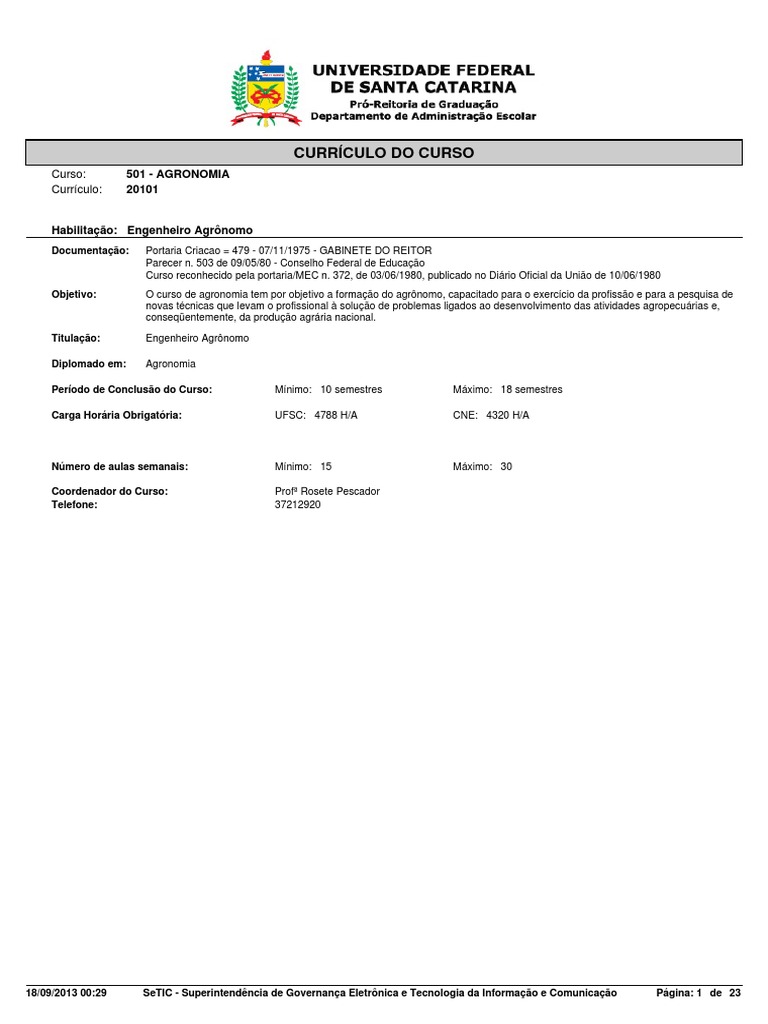 Curriculo Agronomia 20101 PDF | PDF | Agronomia | Agricultura