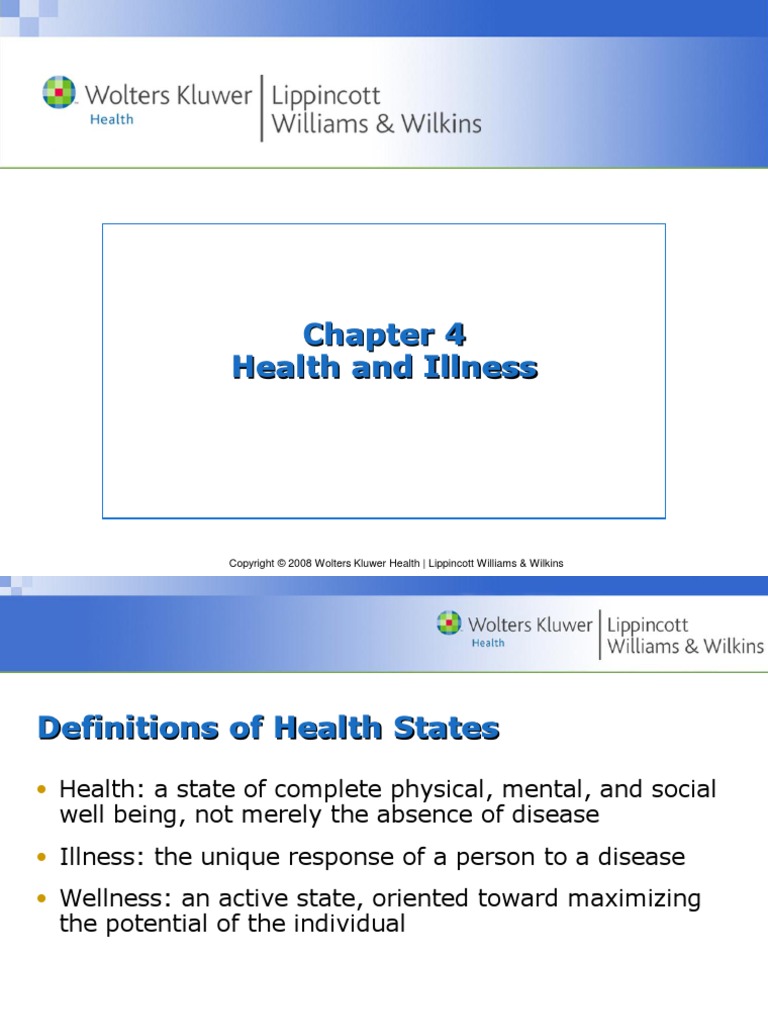 Chapter 4 Health and Illness | PDF | Preventive Healthcare | Chronic ...