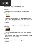 Download Procedure How to Make Sushi Roll by mmkhdm SN17326795 doc pdf