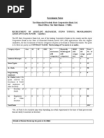 Himachal Pradesh State Cooperative Bank (HPSCB) Recruitment 154 Various Vacancy - Last Date 21-10-2013