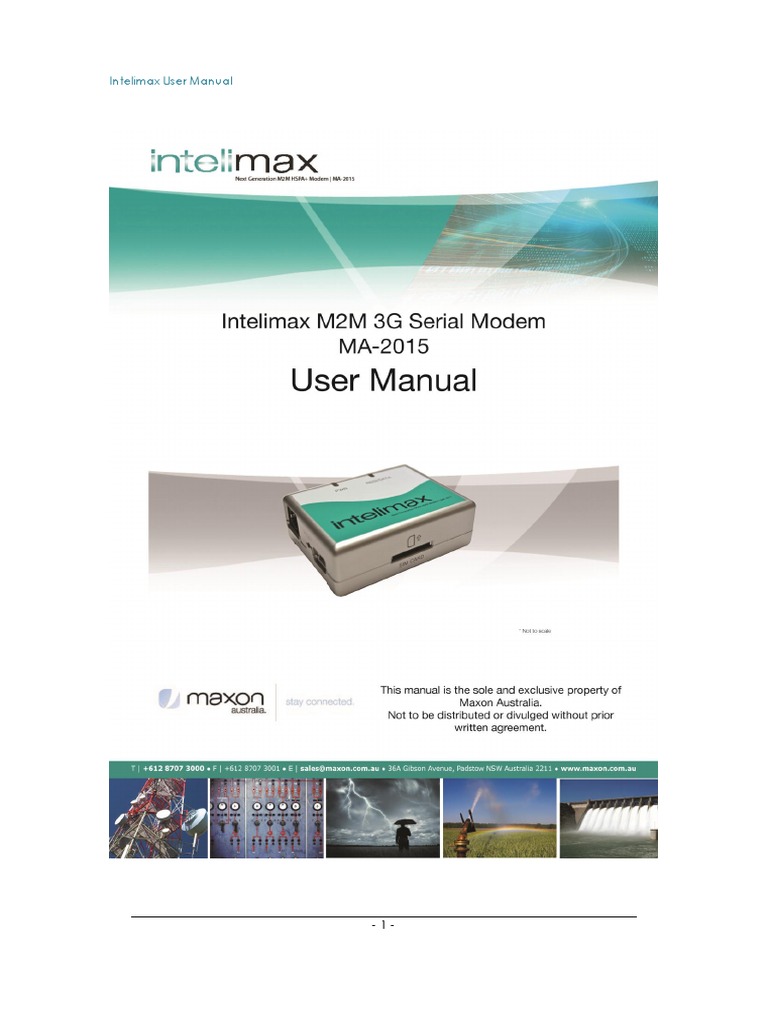 Intelimax Modem User Manual | PDF | Port (Computer Networking ...