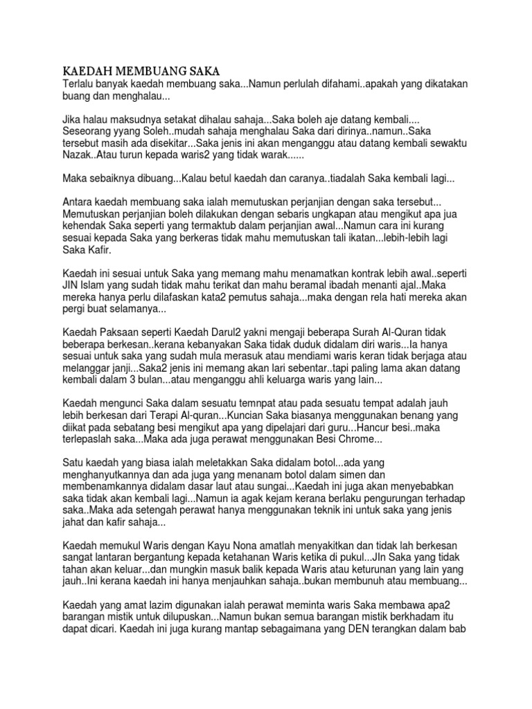 Kaedah Membuang Saka Pdf