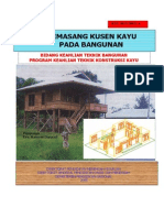 Memasang Kusen Kayu Pada Bangunan