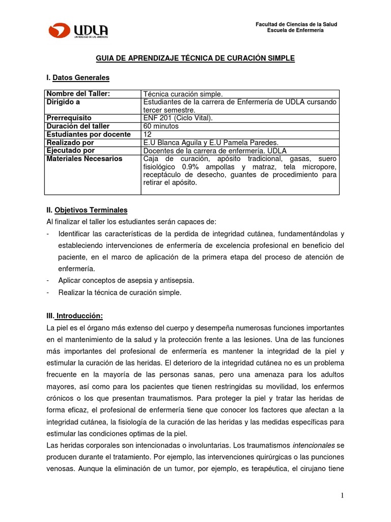 Guía Técnica de Curación Simple