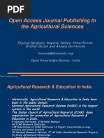 Download Open Access Journal Publishing in the Agricultural Sciences Presentation by tracey10best SN17329224 doc pdf