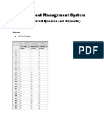 Generated Queries and Reports