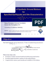 Simulation of Synthetic Ground Motionsfor Specified Earthquake and Site Characteristics