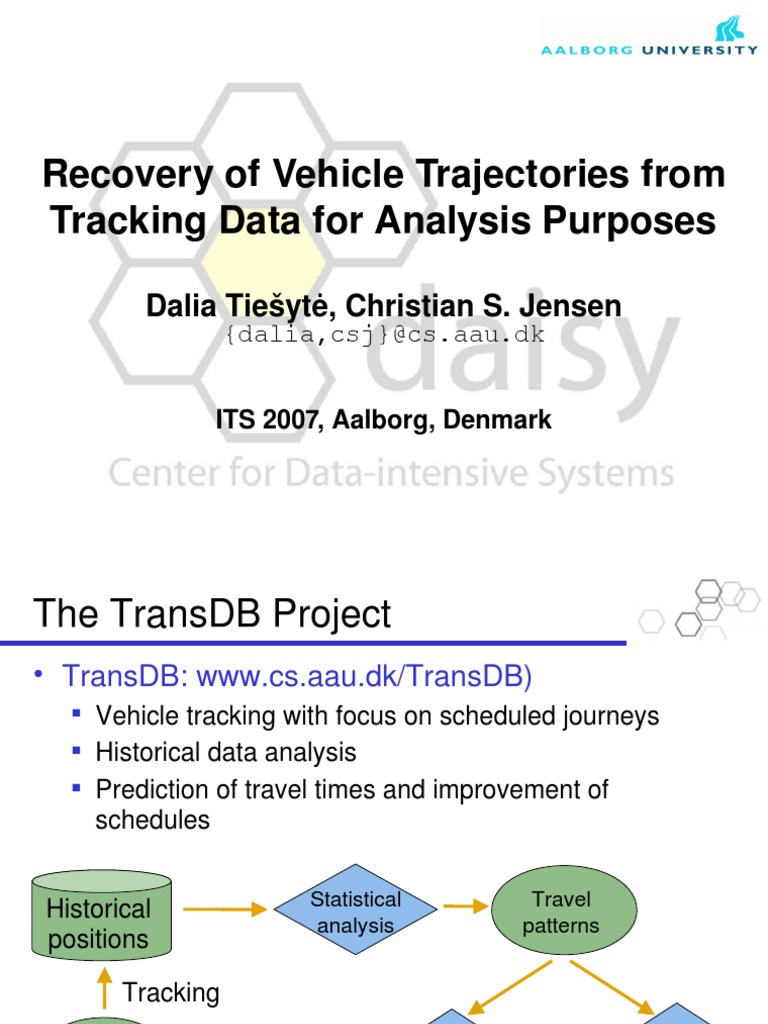 Recovery of Vehicle Trajectories From Tracking Data For Analysis ...