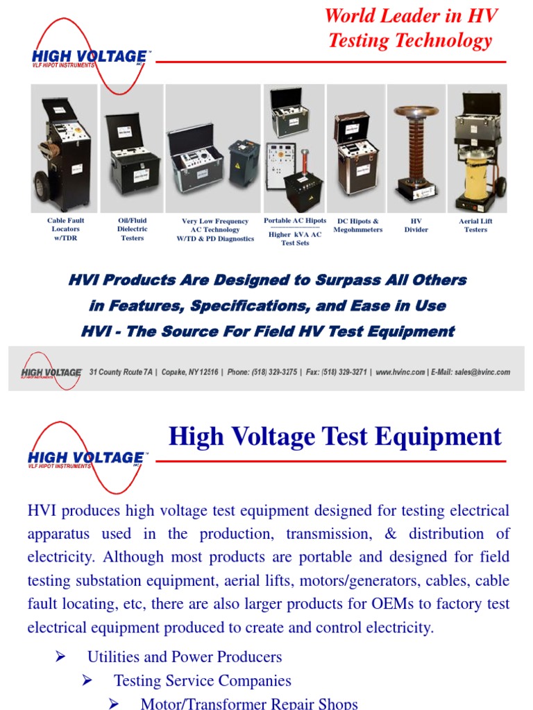 HVI Products Presentation | PDF | Alternating Current | Electrical ...