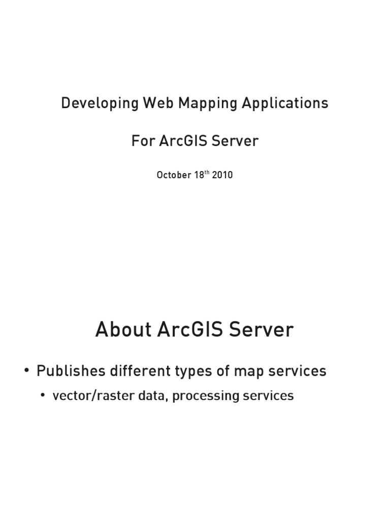 ArcGIS Server Web Mapping Guide | PDF