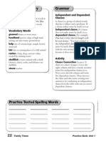 Lesson Vocabulary Grammar: Words To Know Independent and Dependent Clauses