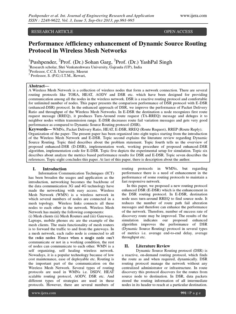 Performance Efficiency Enhancement of Dynamic Source Routing Protocol ...