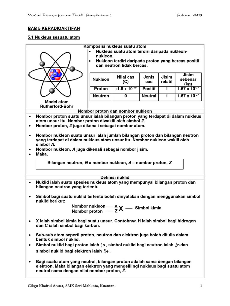 Bab 10 Keradioaktifan Modul Fizik Spm Bahasa Melayu Pdf
