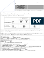 Adjectifs Et Pronoms Possessifs Exercices