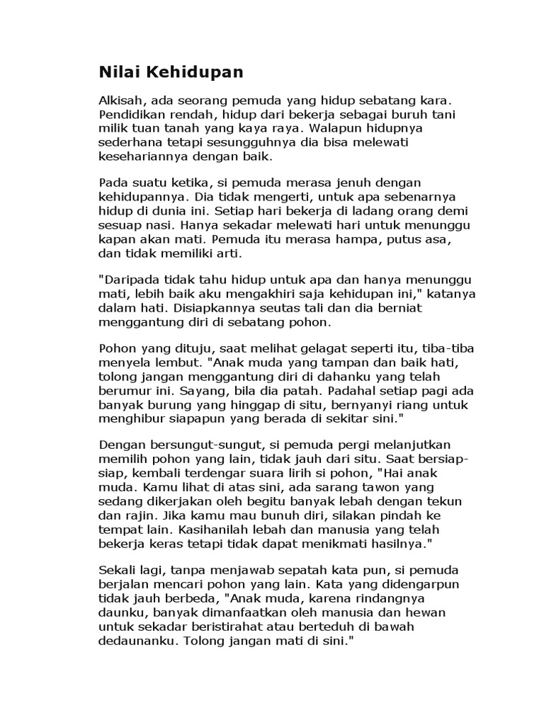 Nilai Kehidupan Pdf