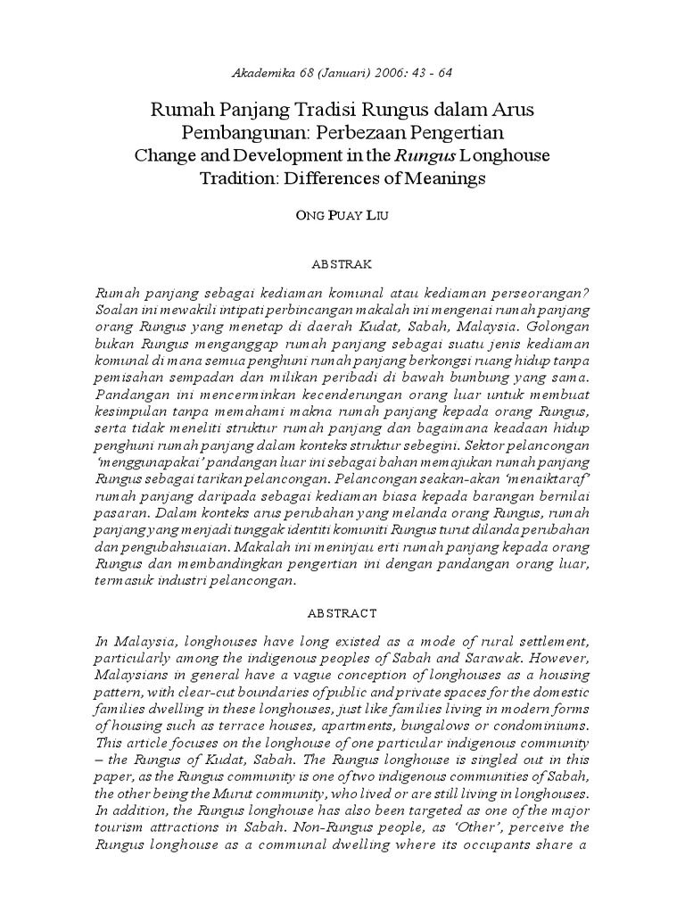 Asal Usul Rumah Panjang Di Kudat  PDF