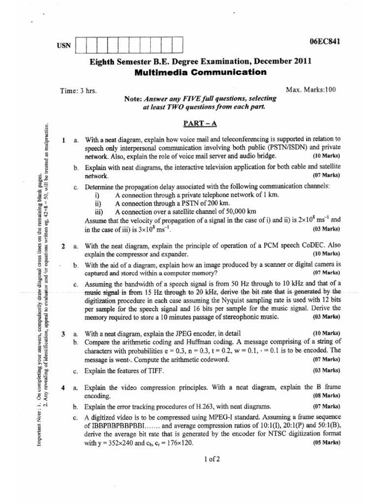 Vtu Question Paper | PDF