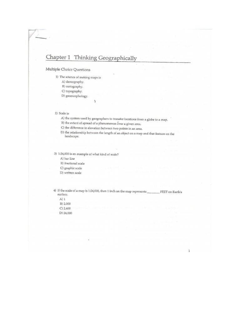 Aphg Chapter 1 Test Pdf
