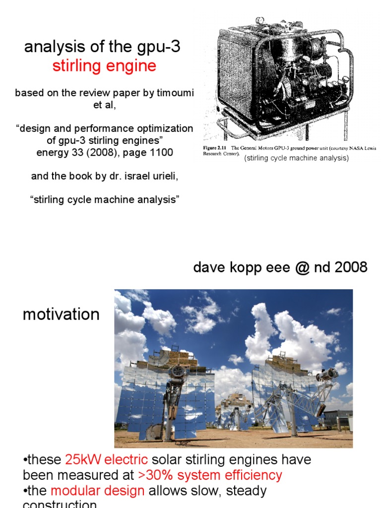 GPU-3 Stirling Engine Efficiency Analysis | PDF | Thermal Conduction ...