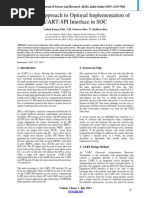 A Novel Approach to Optimal Implementation of UART-SPI Interface in SOC
