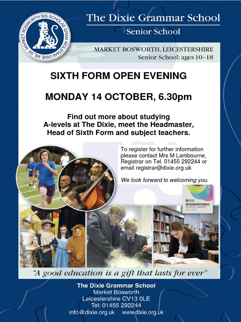 Sixth Form Open Evening Poster | PDF | Secondary Education | Schools