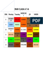 Orar Clasa A 7-A