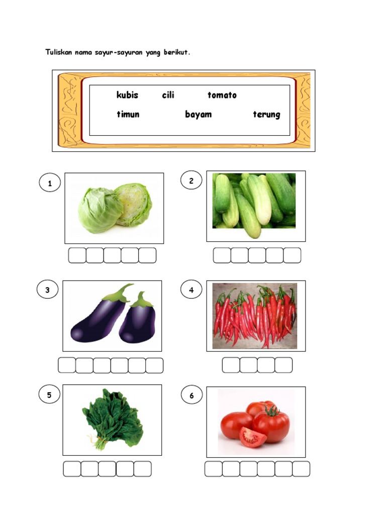 Tuliskan Nama Sayur Pdf