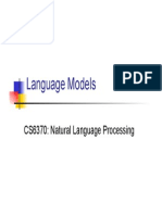 Language Models: CS6370: Natural Language Processing