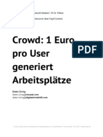 Crowd: 1 Euro pro User generiert Arbeitsplätze. #handouts