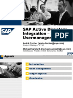 SAP AD Integration SSO User Management