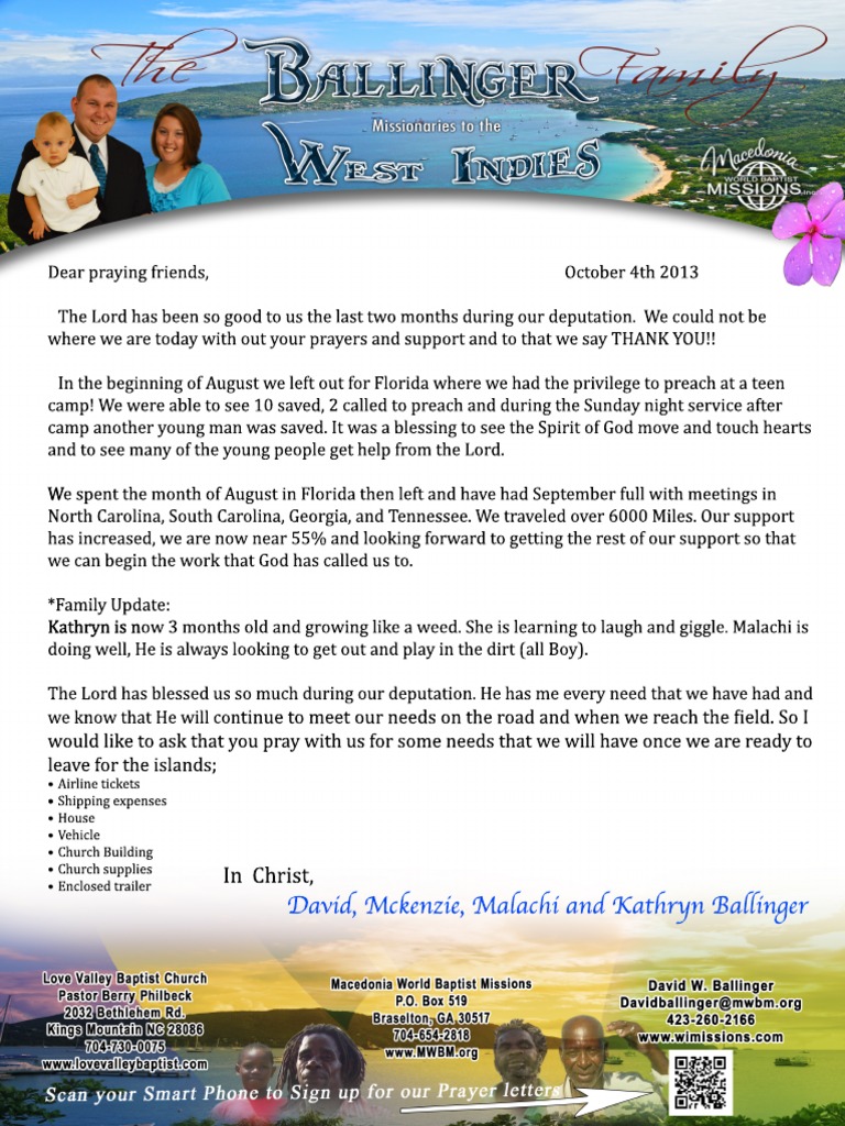 Missionary Update: Deputation Progress | PDF