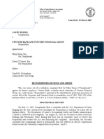 Department of Labor: REINES CATHY V VENTURE FINANCIAL GR 2005SOX00112 (MAR 13 2007) 181326 CADEC SD