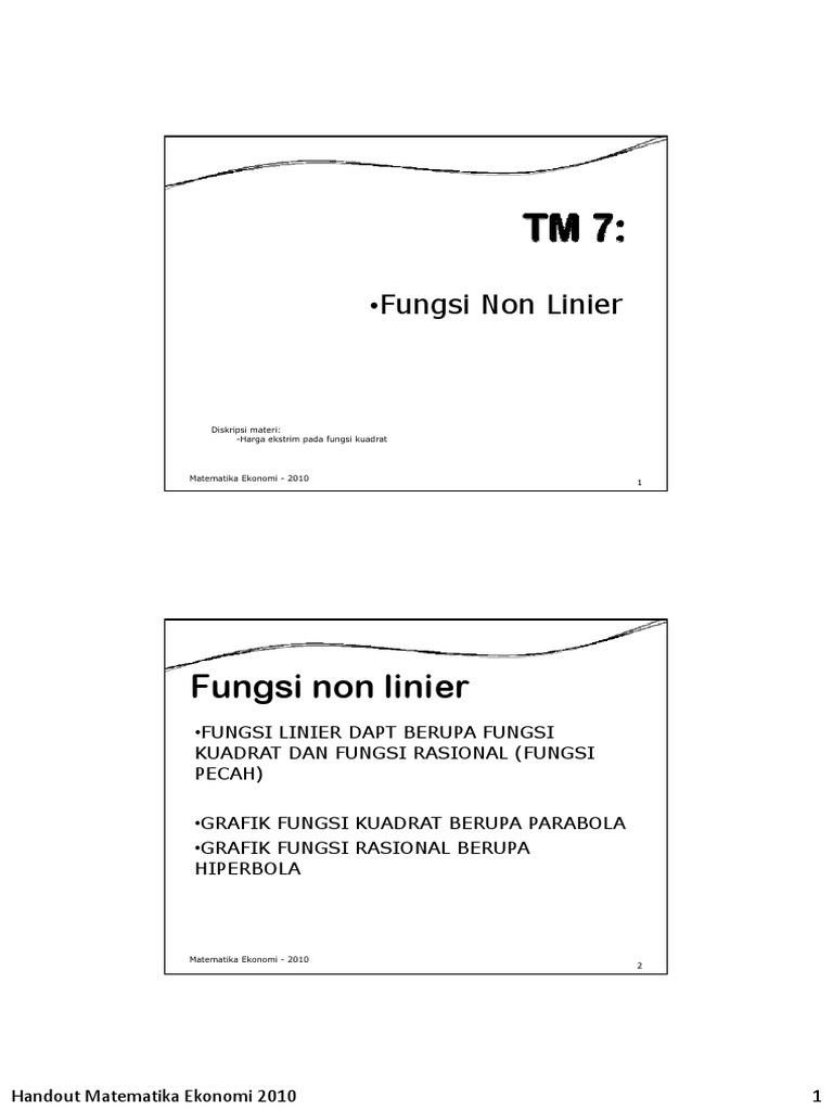 TM3 Fungsi Non Linear Grafik Fungsi | PDF