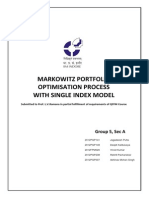 Markowitz Portfolio Optimisation Process With Single Index Model